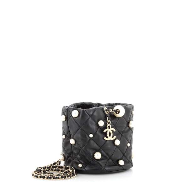 Chanel Drawstring Round Bucket Bag #149744C23B - Picture 4 of 9